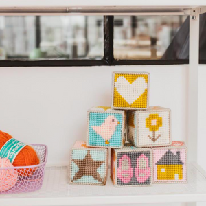 Needlepoint Baby Blocks PDF Pattern - Instant Download