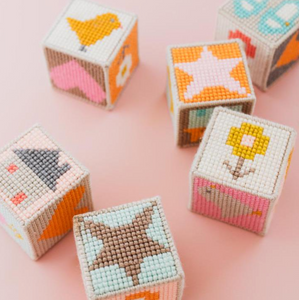 Needlepoint Baby Blocks PDF Pattern - Instant Download
