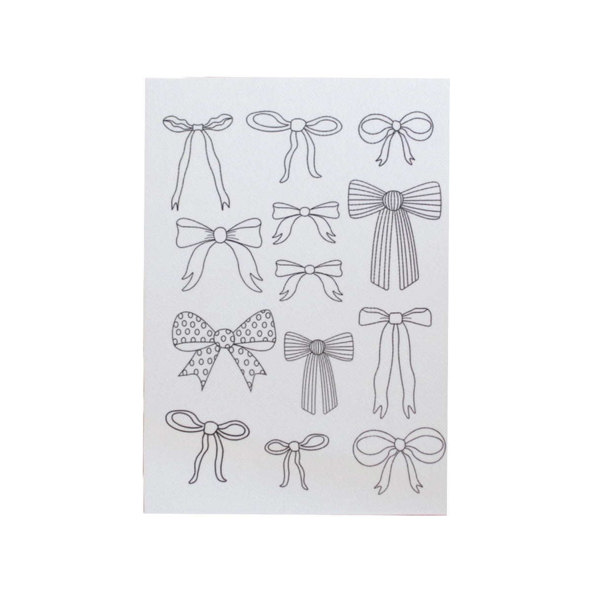 Bow/Ribbon Design Stick and Stitch Paper