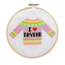 Load image into Gallery viewer, I Love Taylor Cross Stitch Kit