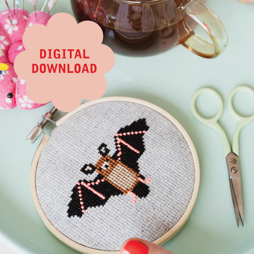 Bat Cross Stitch PDF Pattern – Instant Download
