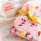Candy Cane Mini Cross Stitch PDF Pattern – Instant Download