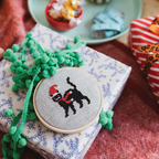 Black Cat Christmas Cross Stitch Kit