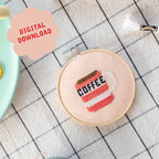 Coffee Mini Cross Stitch PDF Pattern – Instant Download