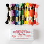 Cotton Clara 24 Skeins of Embroidery Thread - Mixed Colours