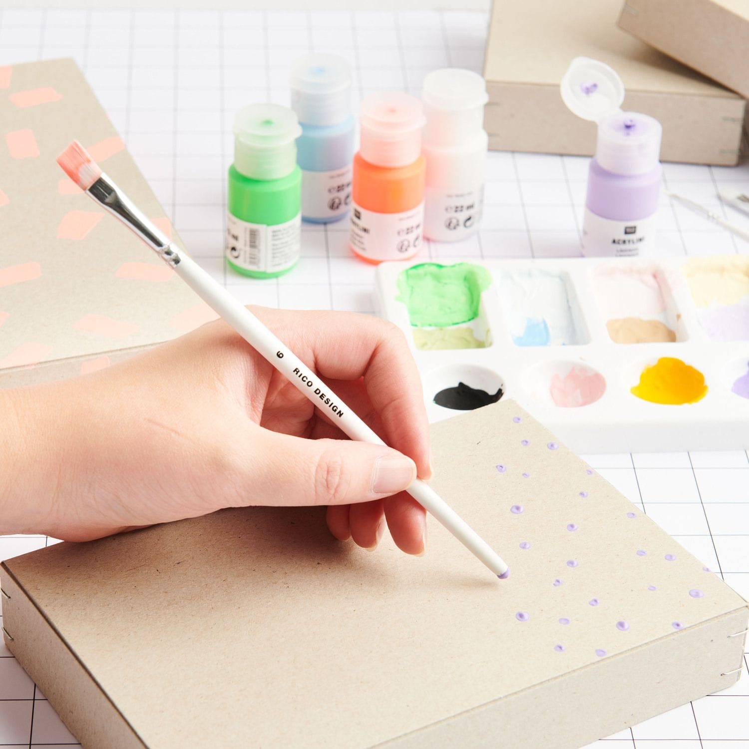 Cotton Clara Acrylic Paint Set Power Colours 12x22ml