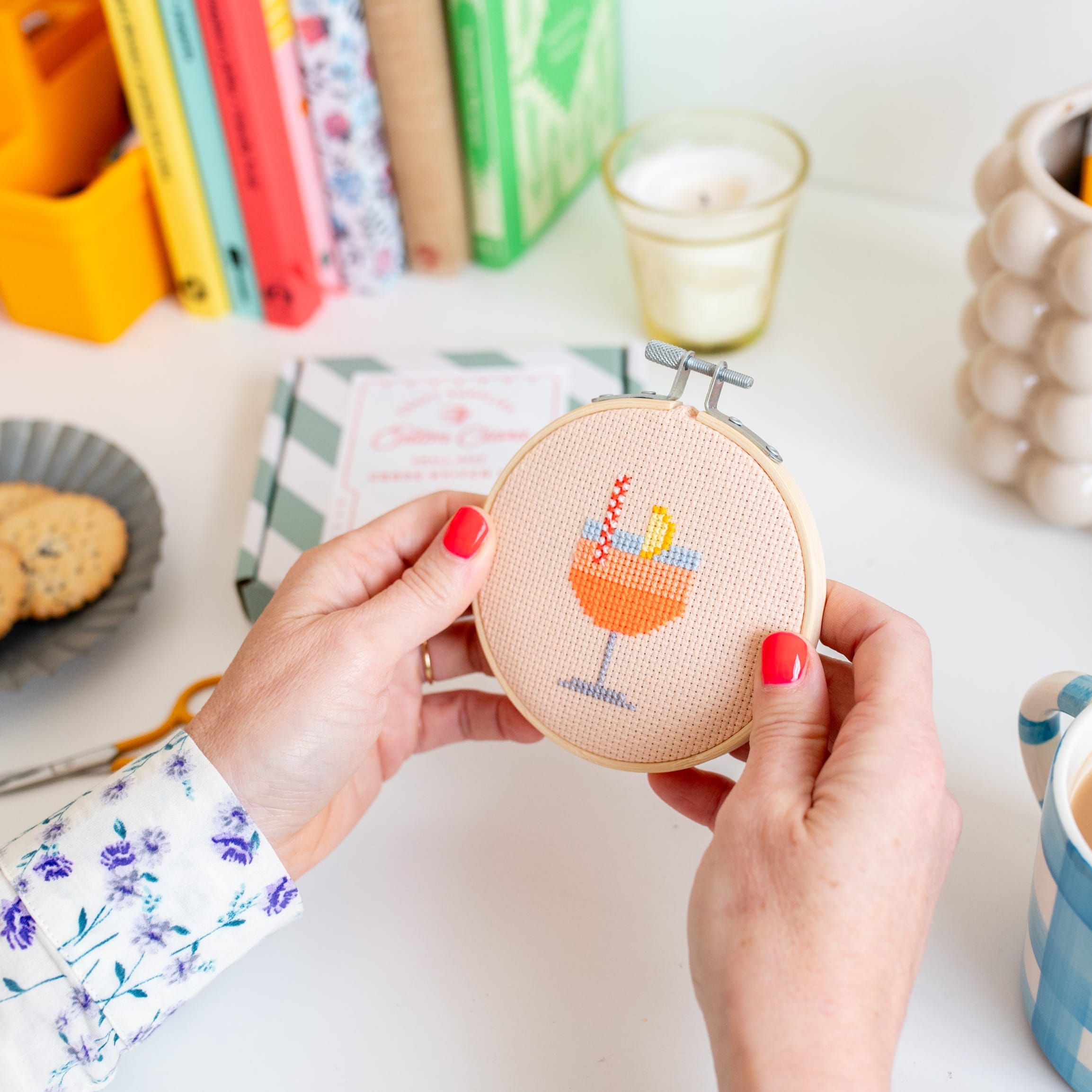 Cotton Clara Aperol Mini Cross Stitch PDF Pattern – Instant Download