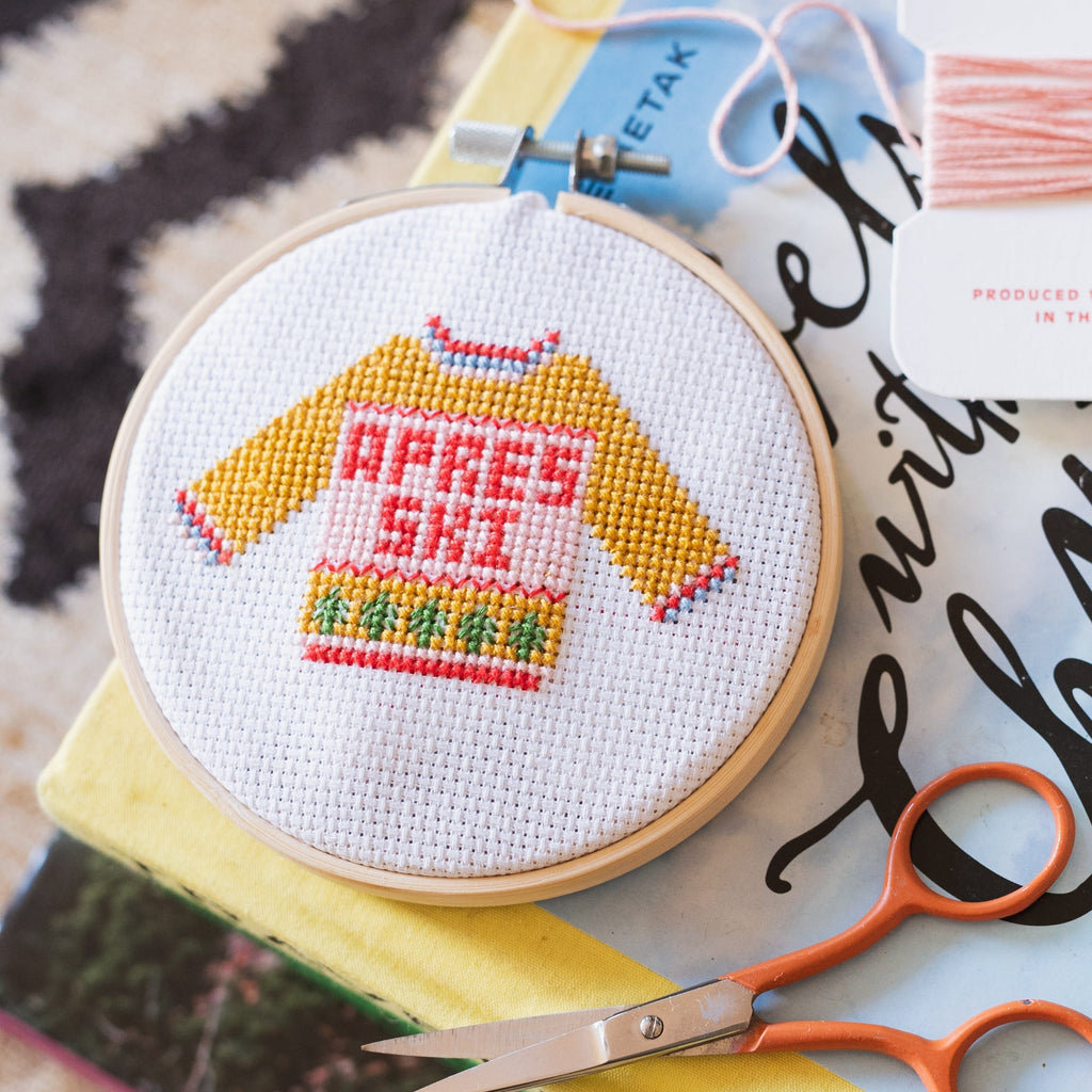 Cotton Clara Apres Ski Mini Cross Stitch PDF Pattern – Instant Download