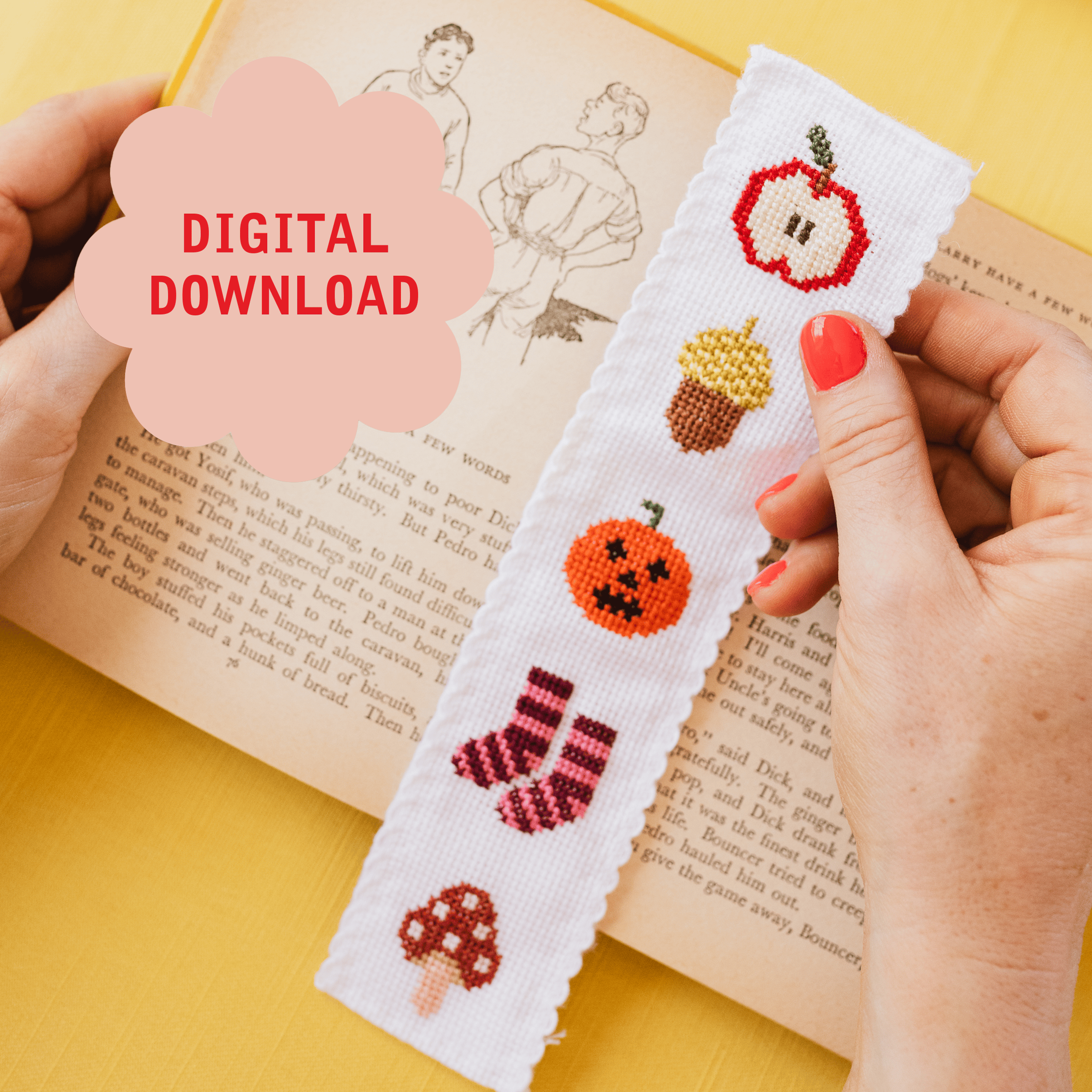 Cotton Clara Autumn Bookmark PDF Pattern – Instant Download