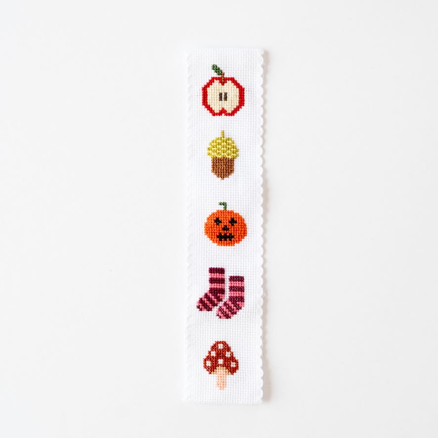 Cotton Clara Autumn Cross Stitch Bookmark Kit