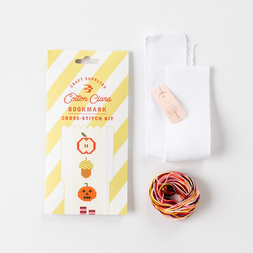 Cotton Clara Autumn Cross Stitch Bookmark Kit
