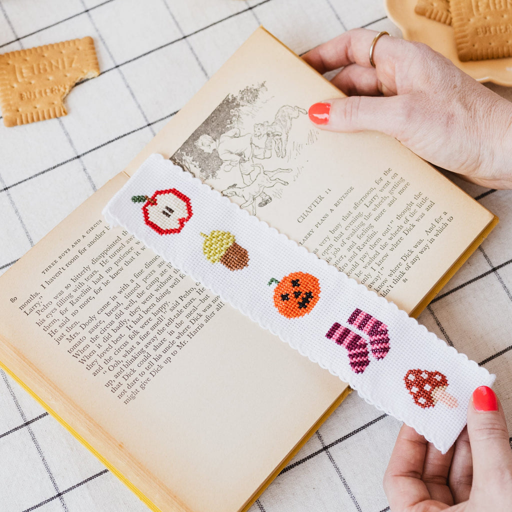 Cotton Clara Autumn Cross Stitch Bookmark Kit