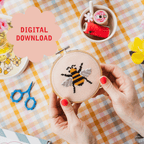 Cotton Clara Bee Cross Stitch PDF Pattern – Instant Download