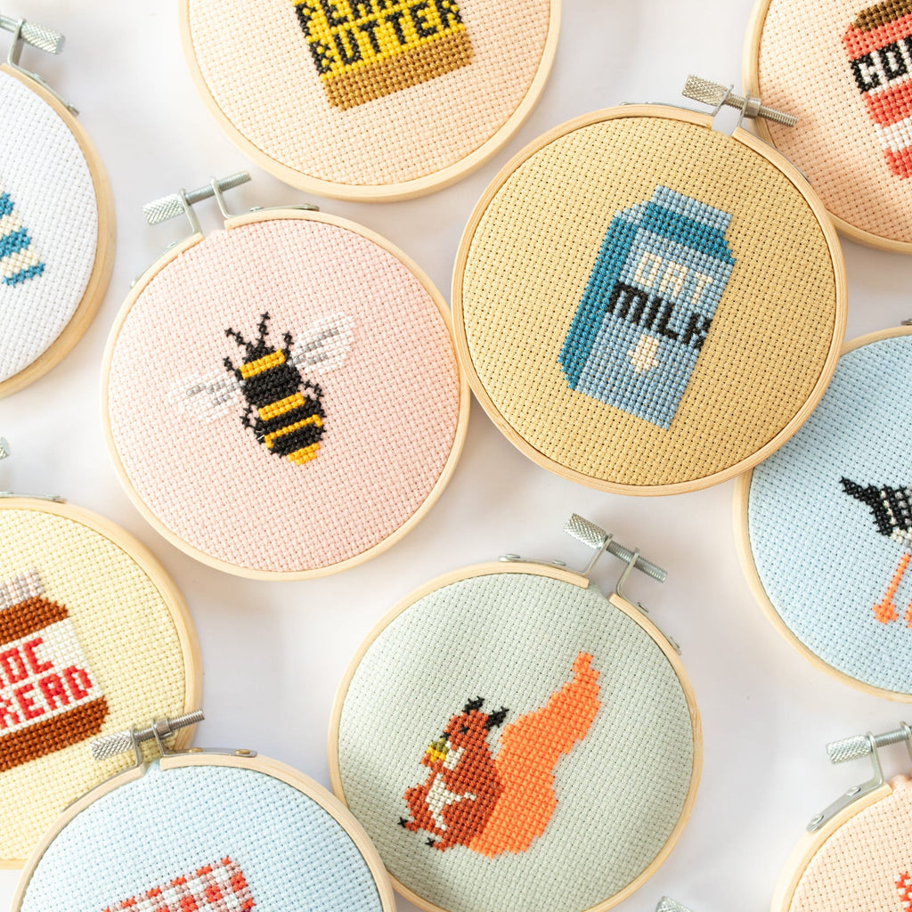 Cotton Clara Bee Mini Cross Stitch PDF Pattern – Instant Download