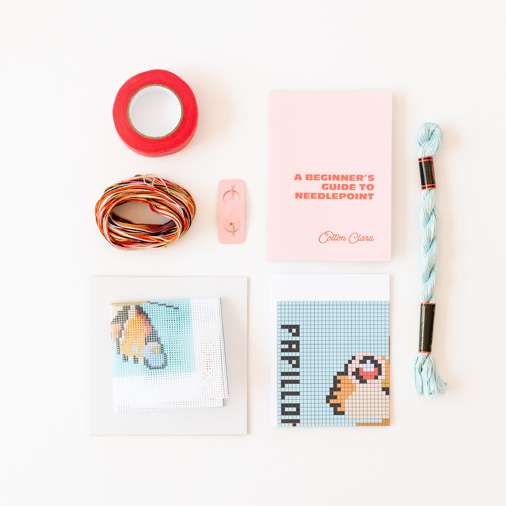Cotton Clara Beginner Needlepoint Kit - Butterfly