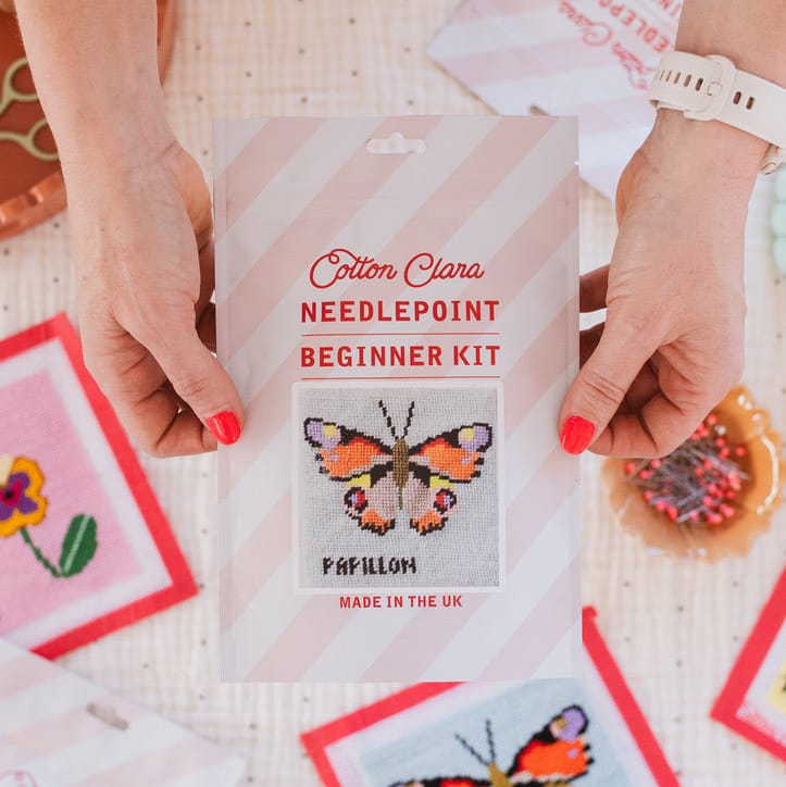 Cotton Clara Beginner Needlepoint Kit - Butterfly