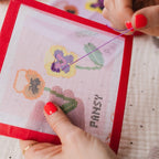 Cotton Clara Beginner Needlepoint Kit - Pansy