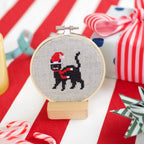 Cotton Clara Black Cat Christmas Cross Stitch Kit