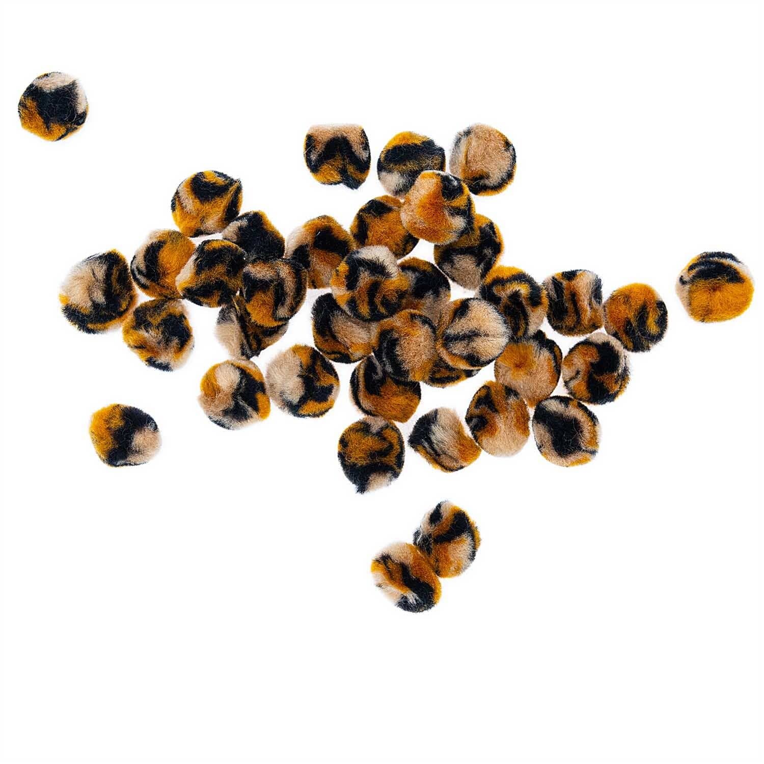 Cotton Clara Box of Pom Poms - Leopard