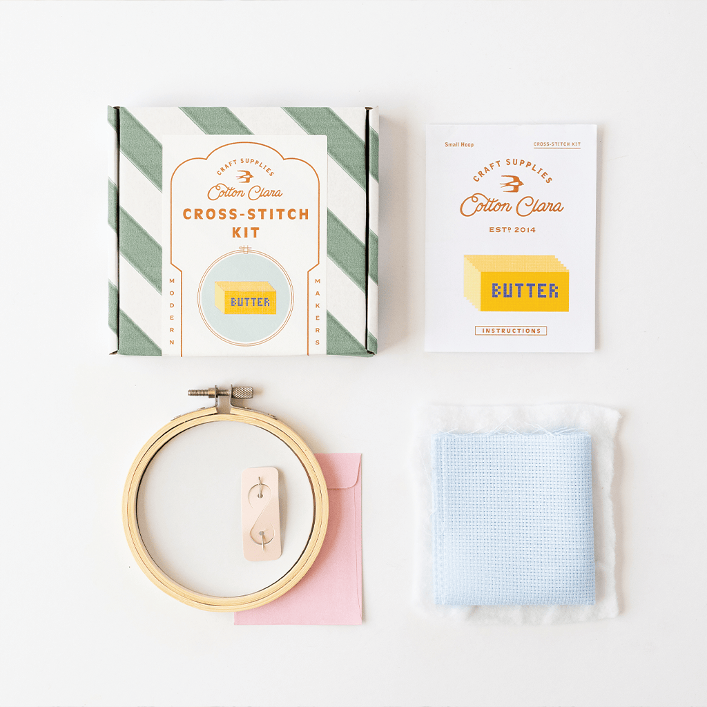 Cotton Clara Butter Cross Stitch Kit