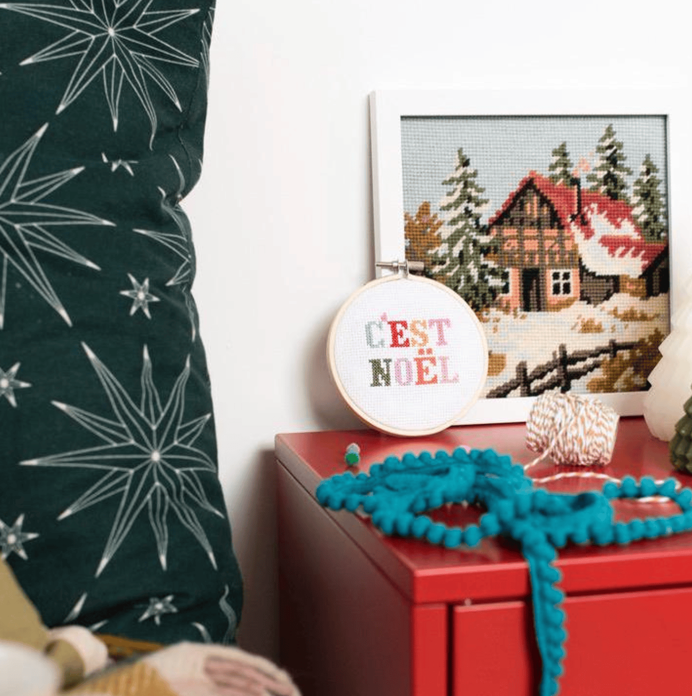 Cotton Clara C'est Noel Christmas Cross Stitch PDF Pattern – Instant Download