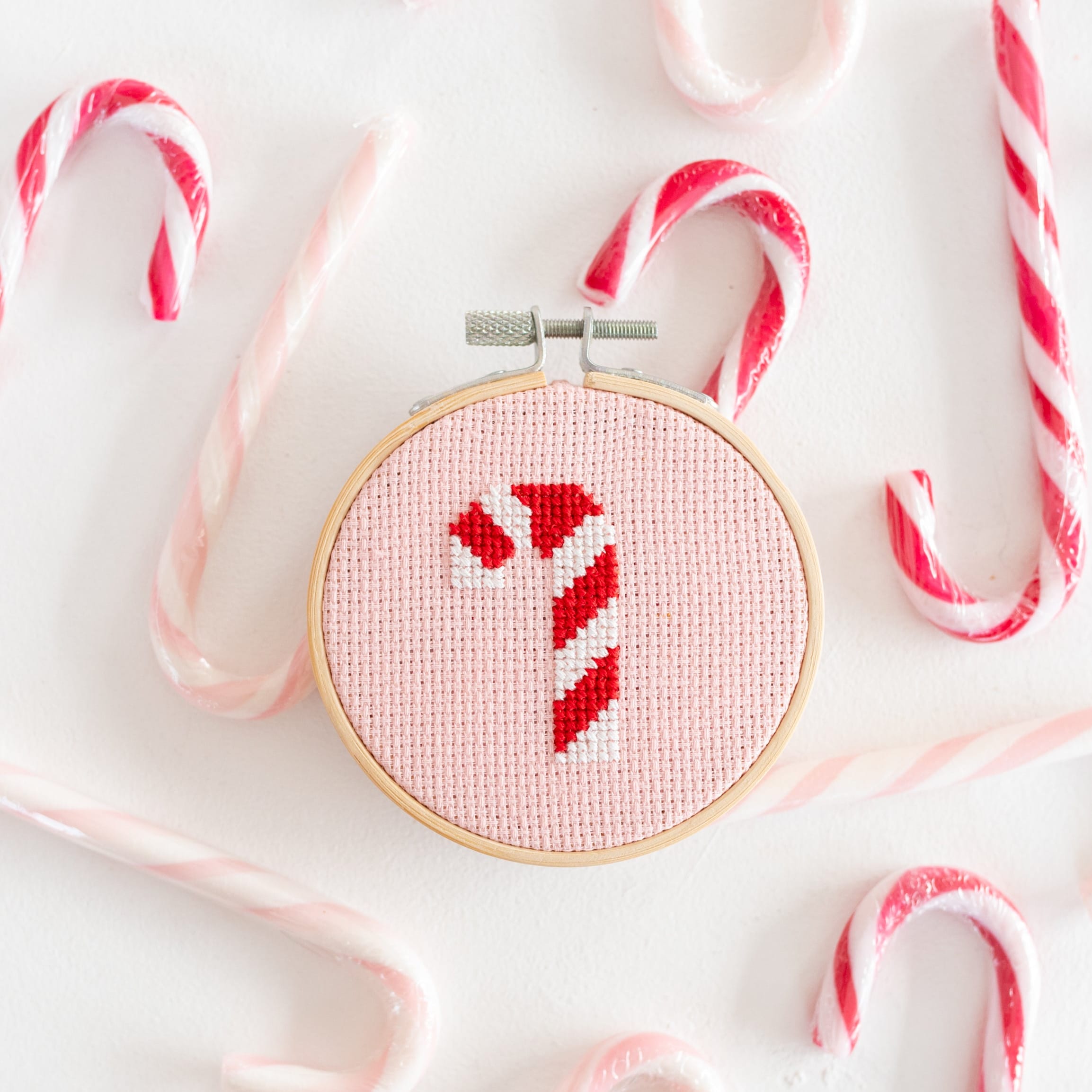 Cotton Clara Candy Cane Mini Cross Stitch PDF Pattern – Instant Download