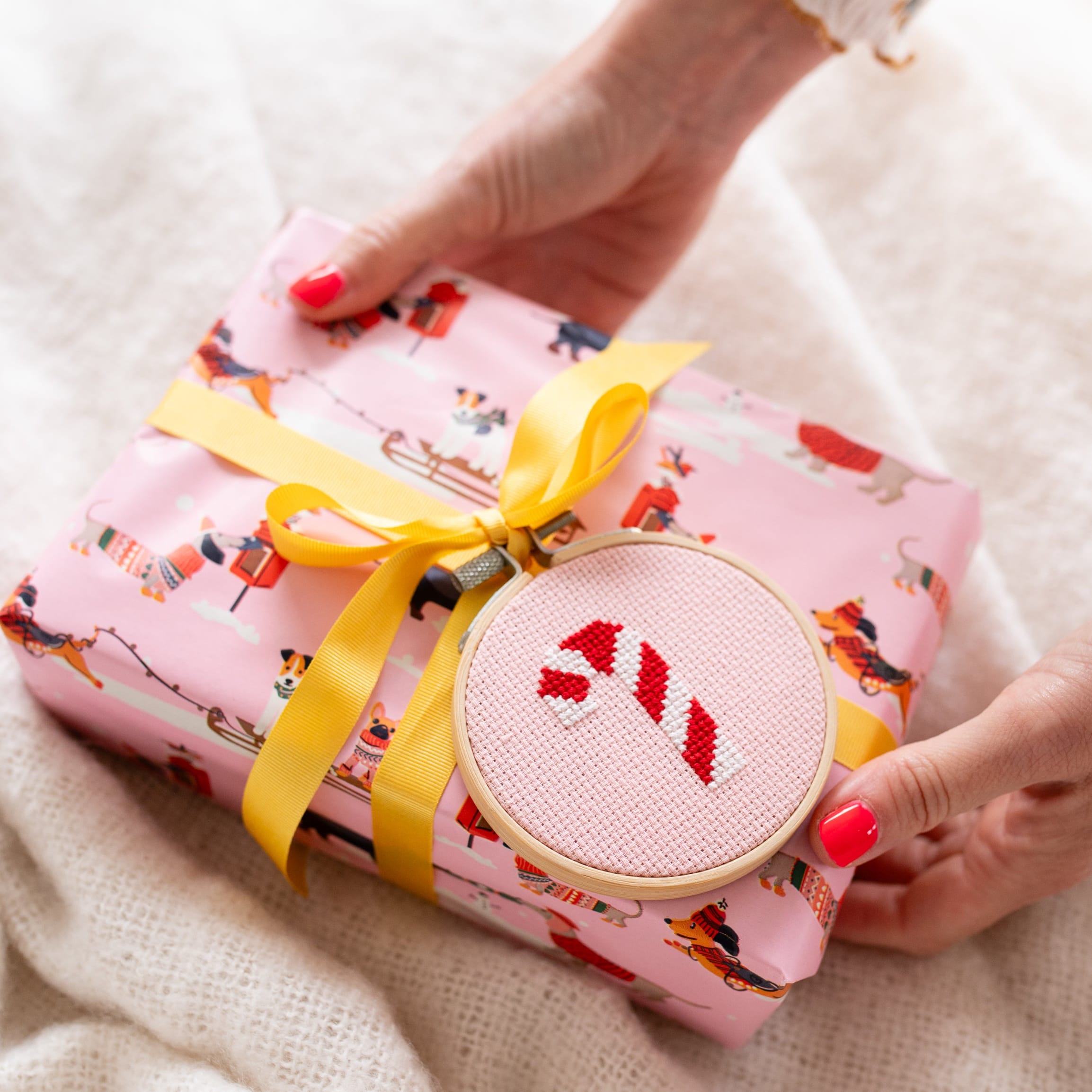 Cotton Clara Candy Cane Mini Cross Stitch PDF Pattern – Instant Download