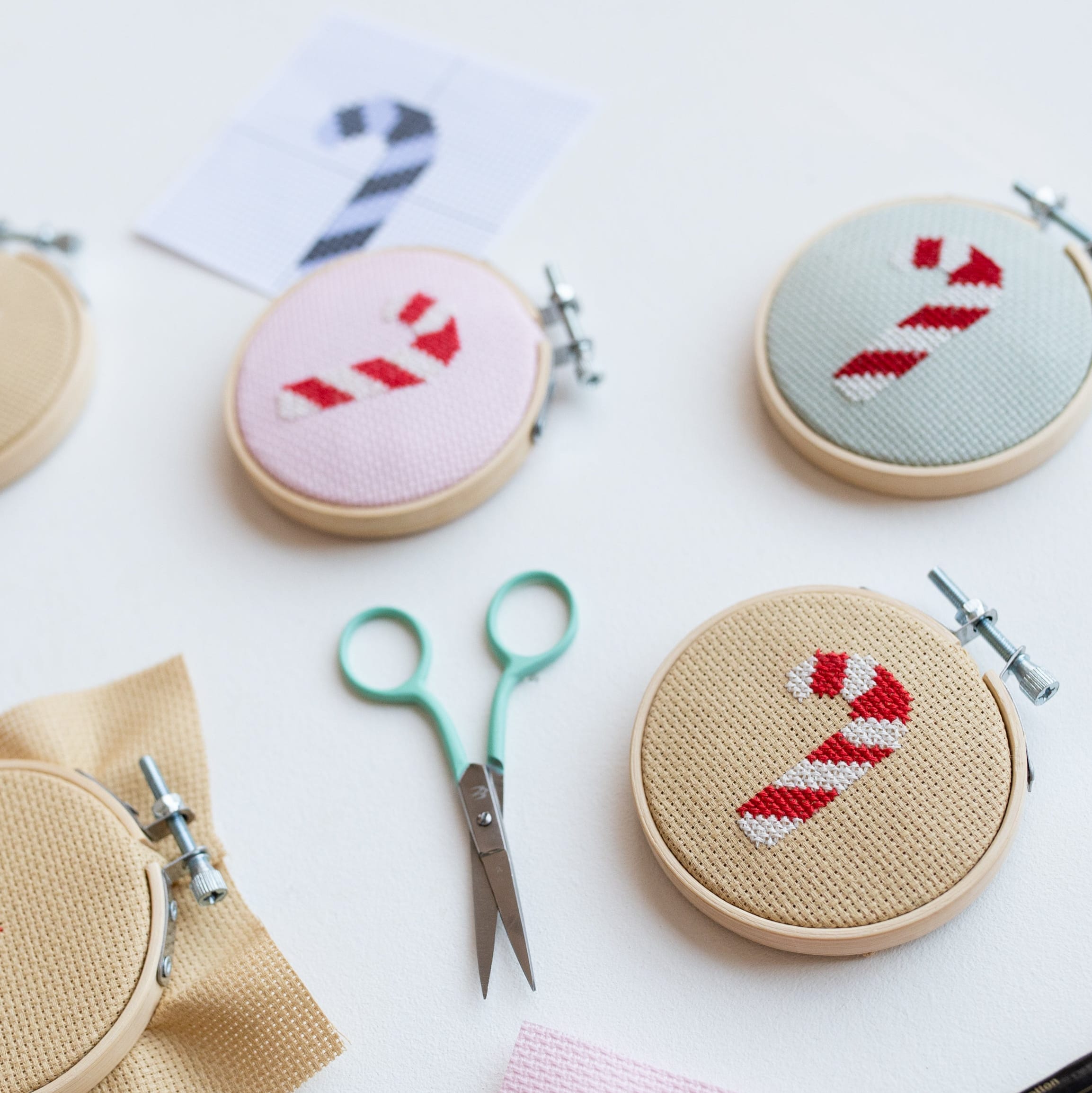 Cotton Clara Candy Cane Mini Cross Stitch PDF Pattern – Instant Download