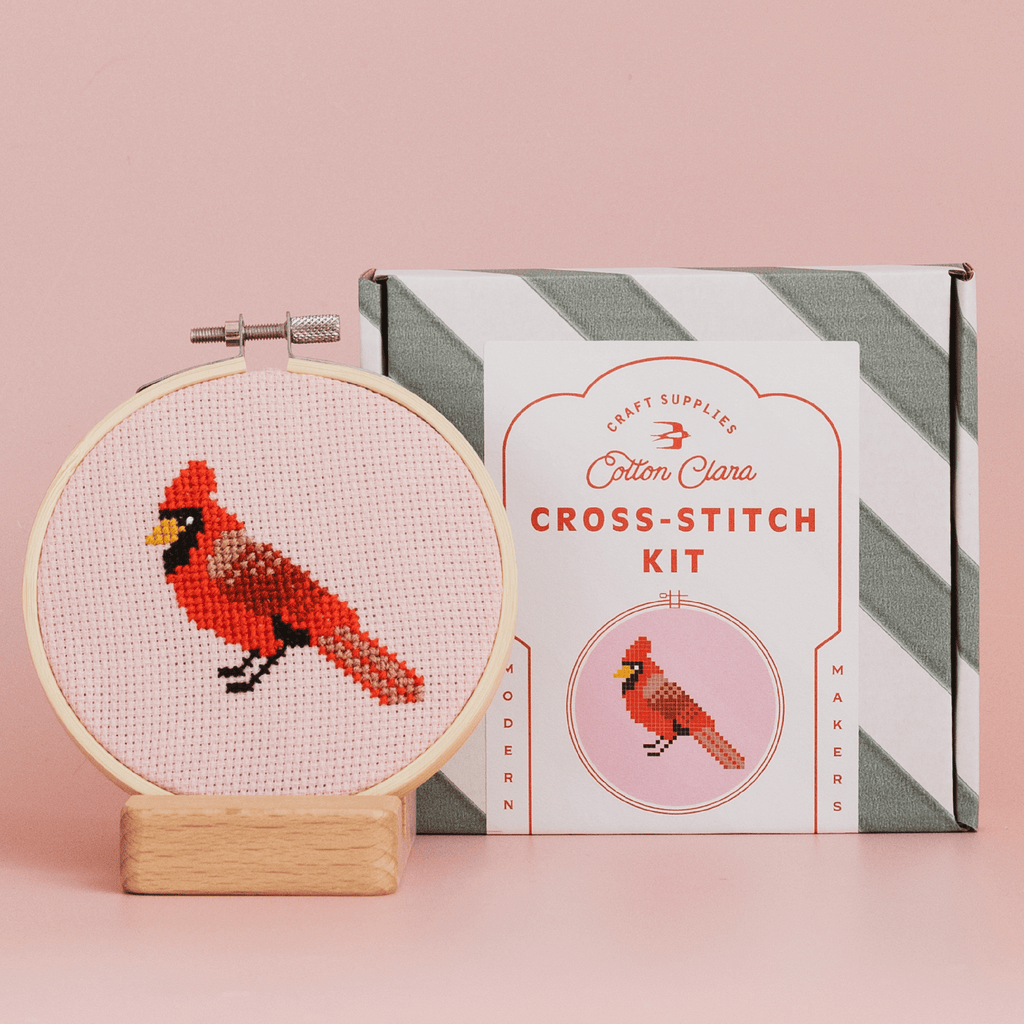 Cotton Clara Cardinal Cross Stitch Kit