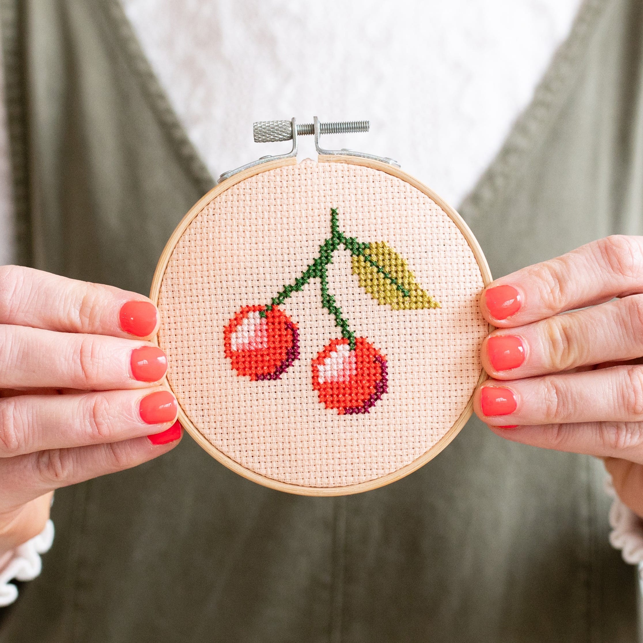 Cotton Clara Cherry Mini Cross Stitch Kit