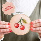 Cotton Clara Cherry Mini Cross Stitch PDF Pattern – Instant Download