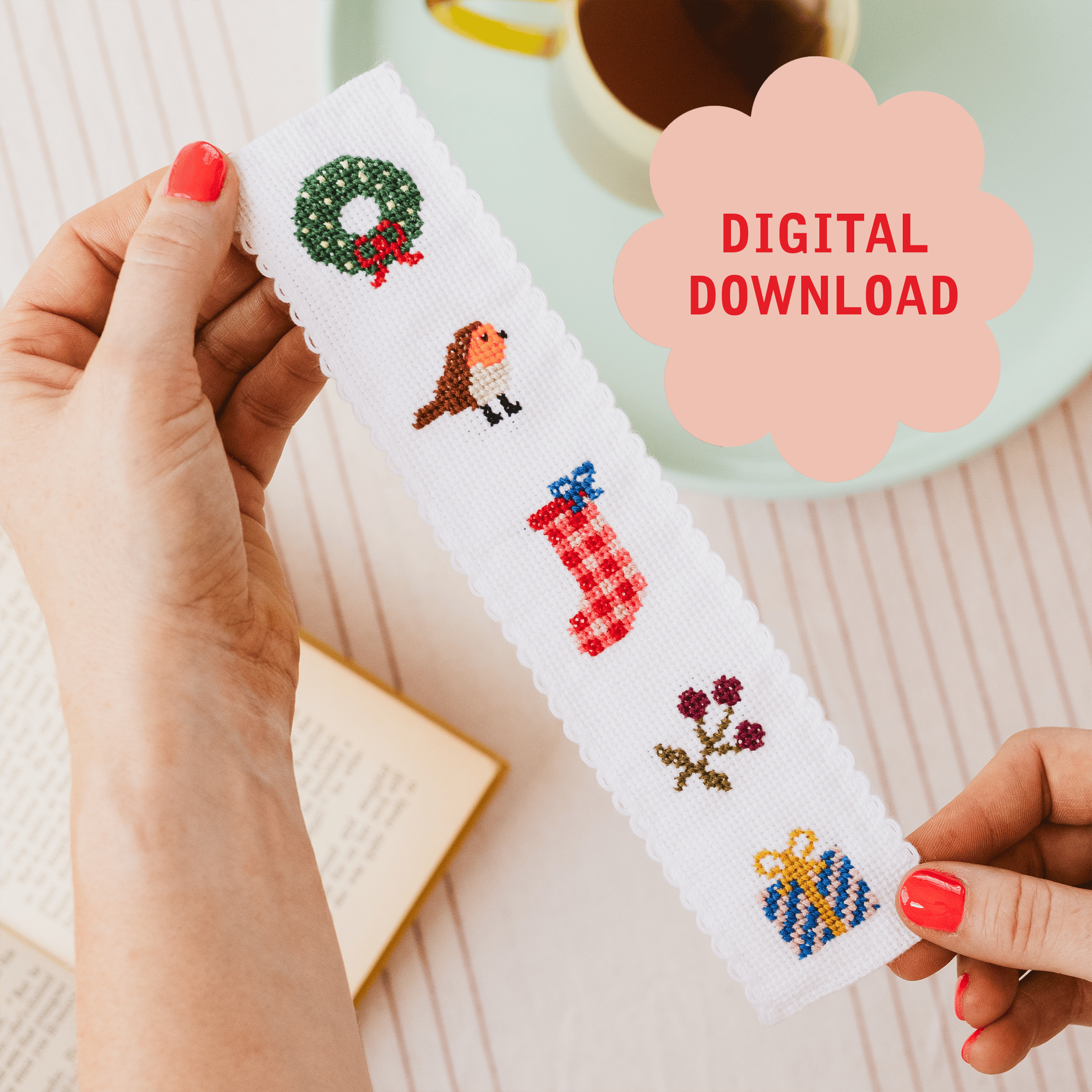 Cotton Clara Christmas Bookmark PDF Pattern – Instant Download
