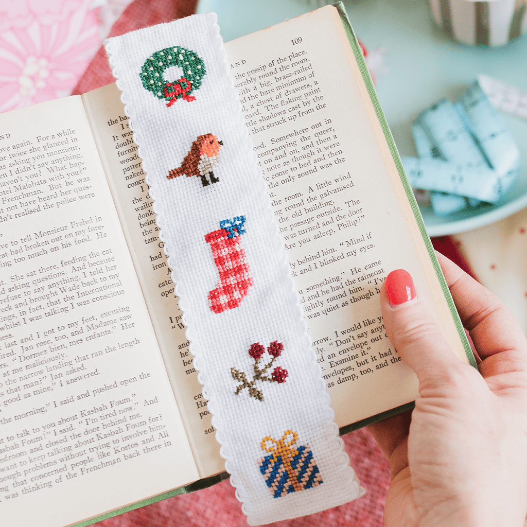 Cotton Clara Christmas Cross Stitch Bookmark Kit