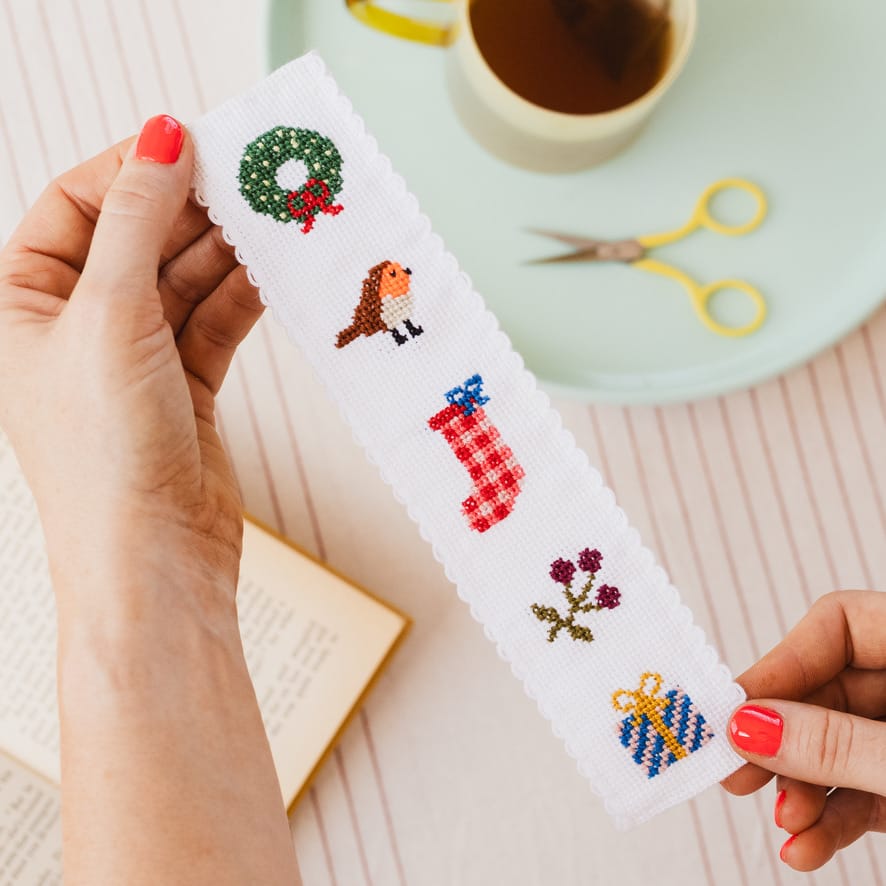 Cotton Clara Christmas Cross Stitch Bookmark Kit