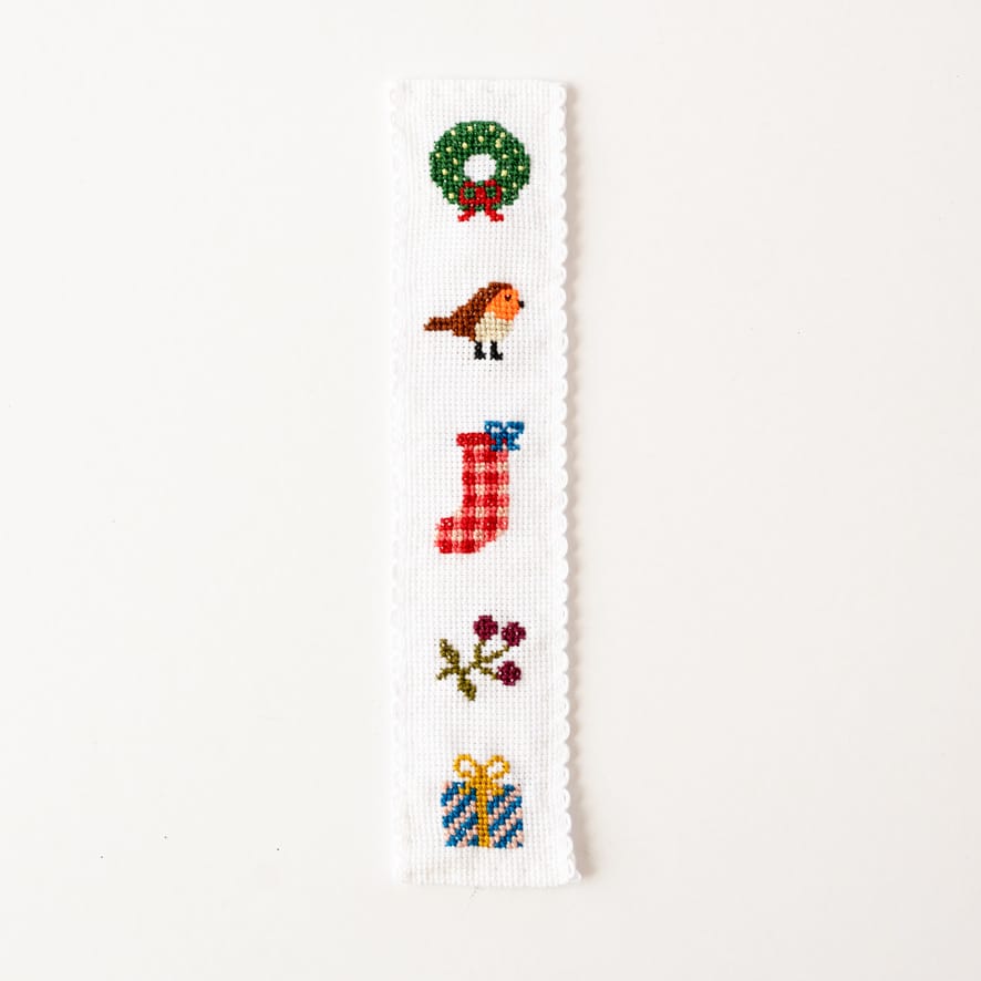 Cotton Clara Christmas Cross Stitch Bookmark Kit