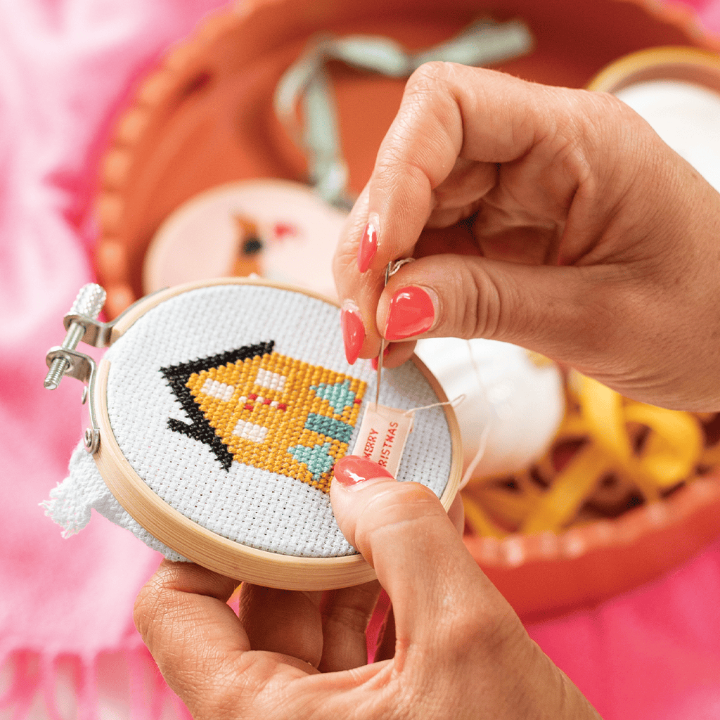Cotton Clara Christmas House Mini Cross Stitch PDF Pattern – Instant Download