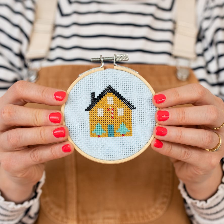 Cotton Clara Christmas House Mini Cross Stitch PDF Pattern – Instant Download