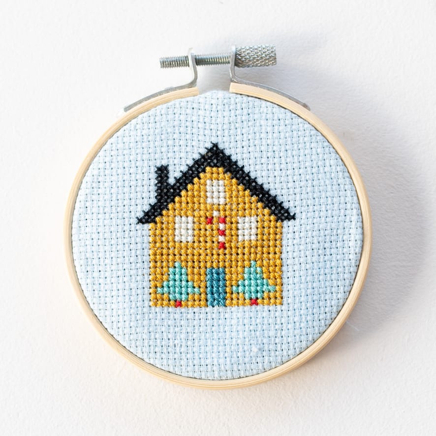 Cotton Clara Christmas House Mini Cross Stitch PDF Pattern – Instant Download