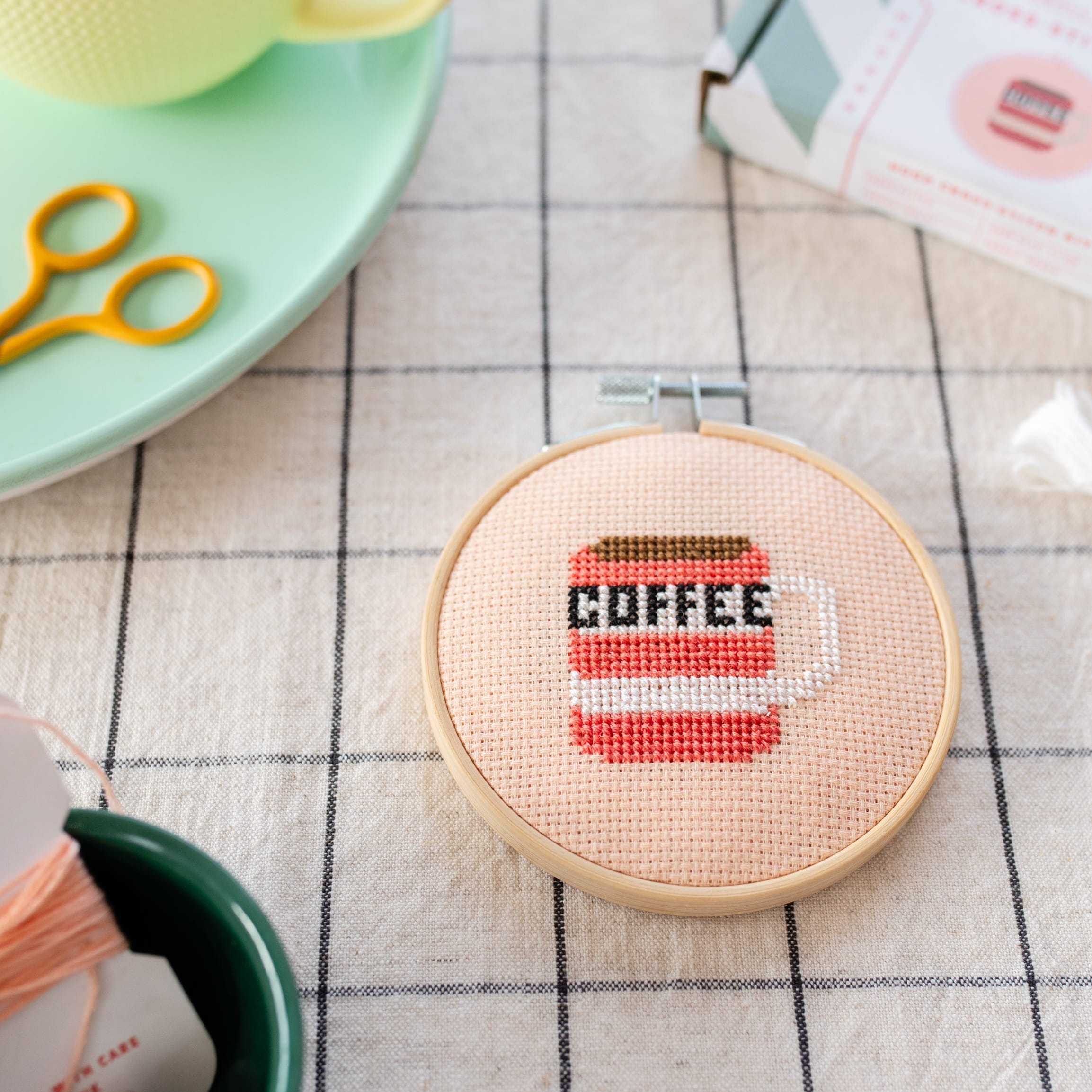 Cotton Clara Coffee Mini Cross Stitch PDF Pattern – Instant Download