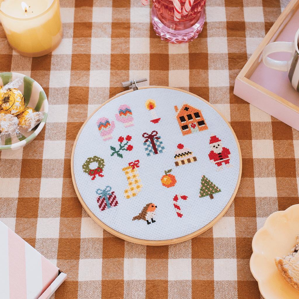 Cotton Clara Colourful Christmas Cross Stitch Kit