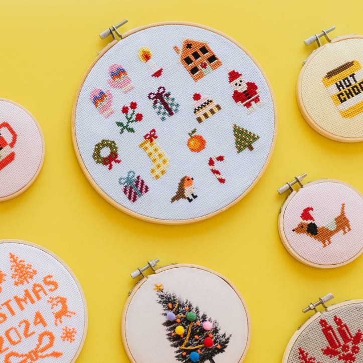 Cotton Clara Colourful Christmas Cross Stitch Kit