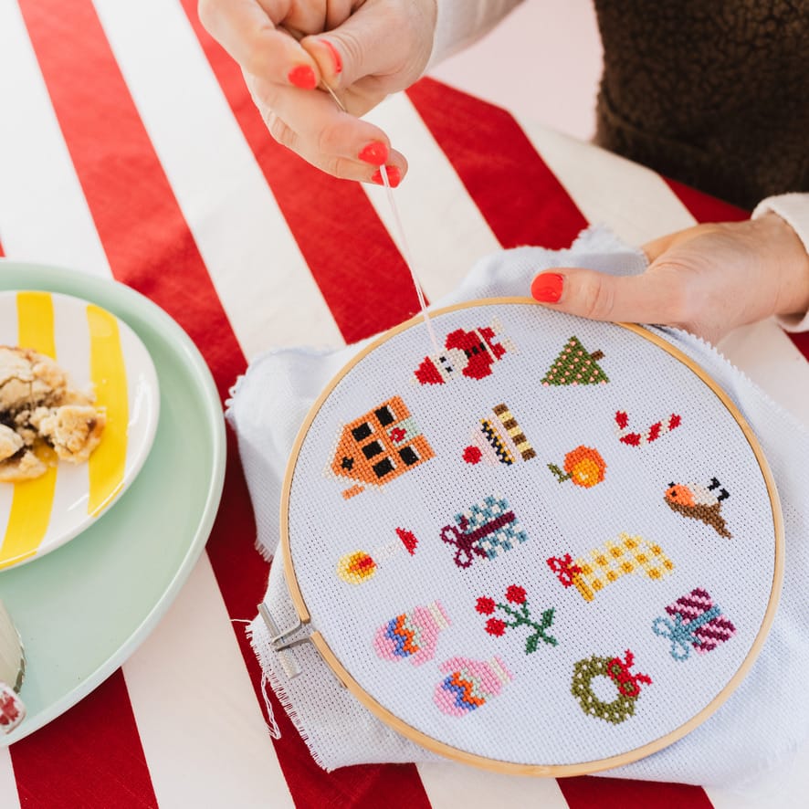 Cotton Clara Colourful Christmas Cross Stitch Kit