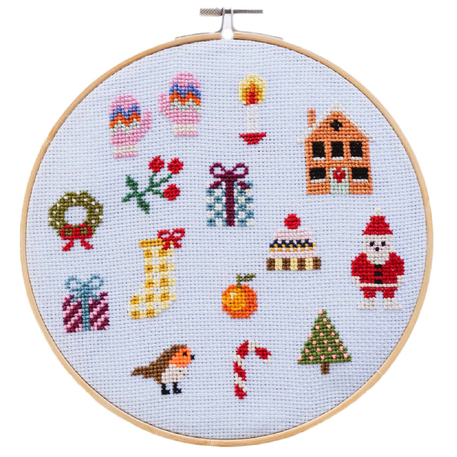 Cotton Clara Colourful Christmas Cross Stitch Kit