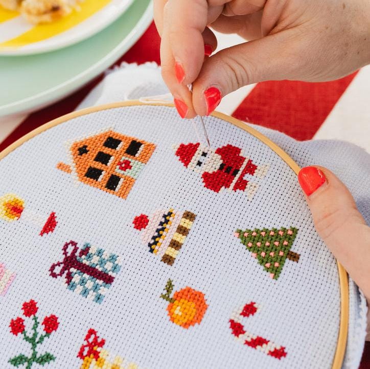 Cotton Clara Colourful Christmas Cross Stitch Kit