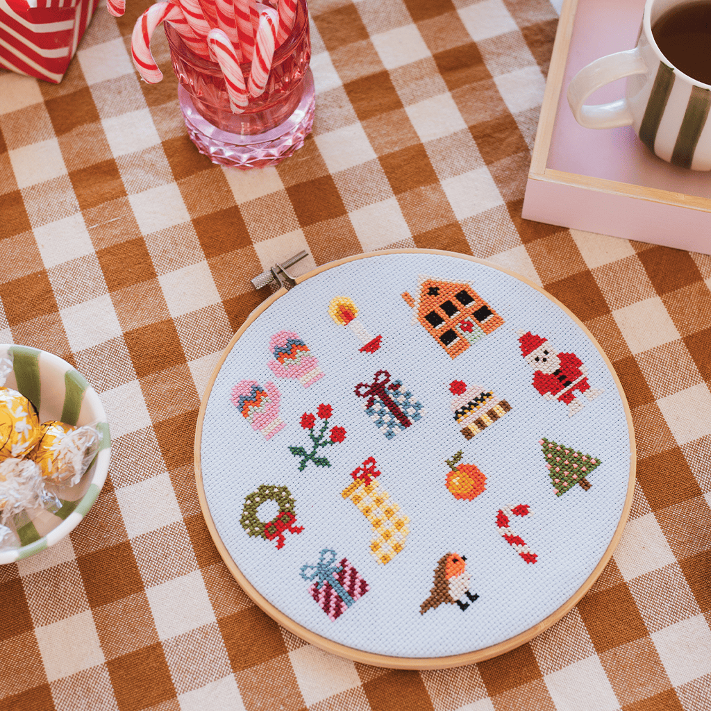 Cotton Clara Colourful Christmas Cross Stitch PDF Pattern