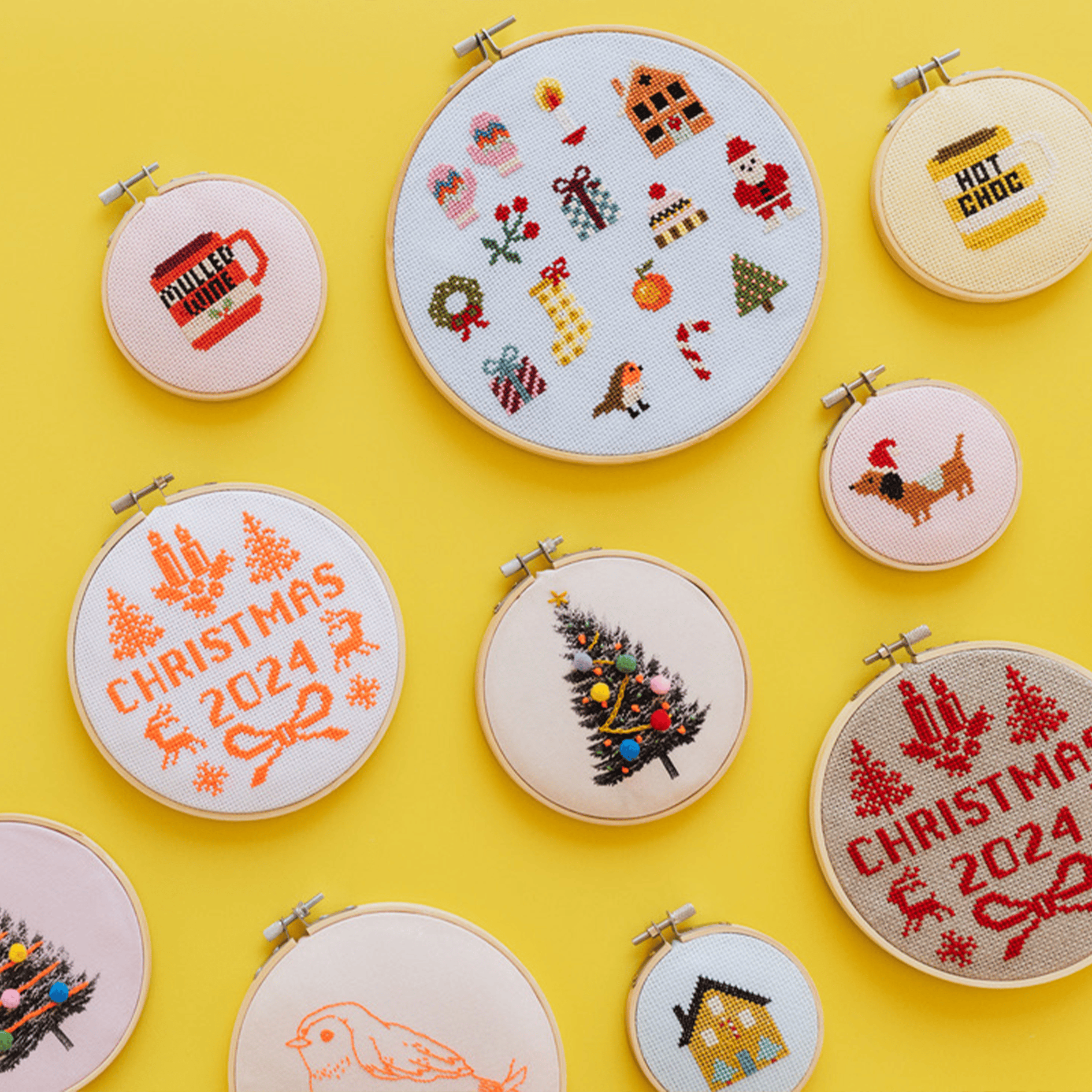 Cotton Clara Colourful Christmas Cross Stitch PDF Pattern