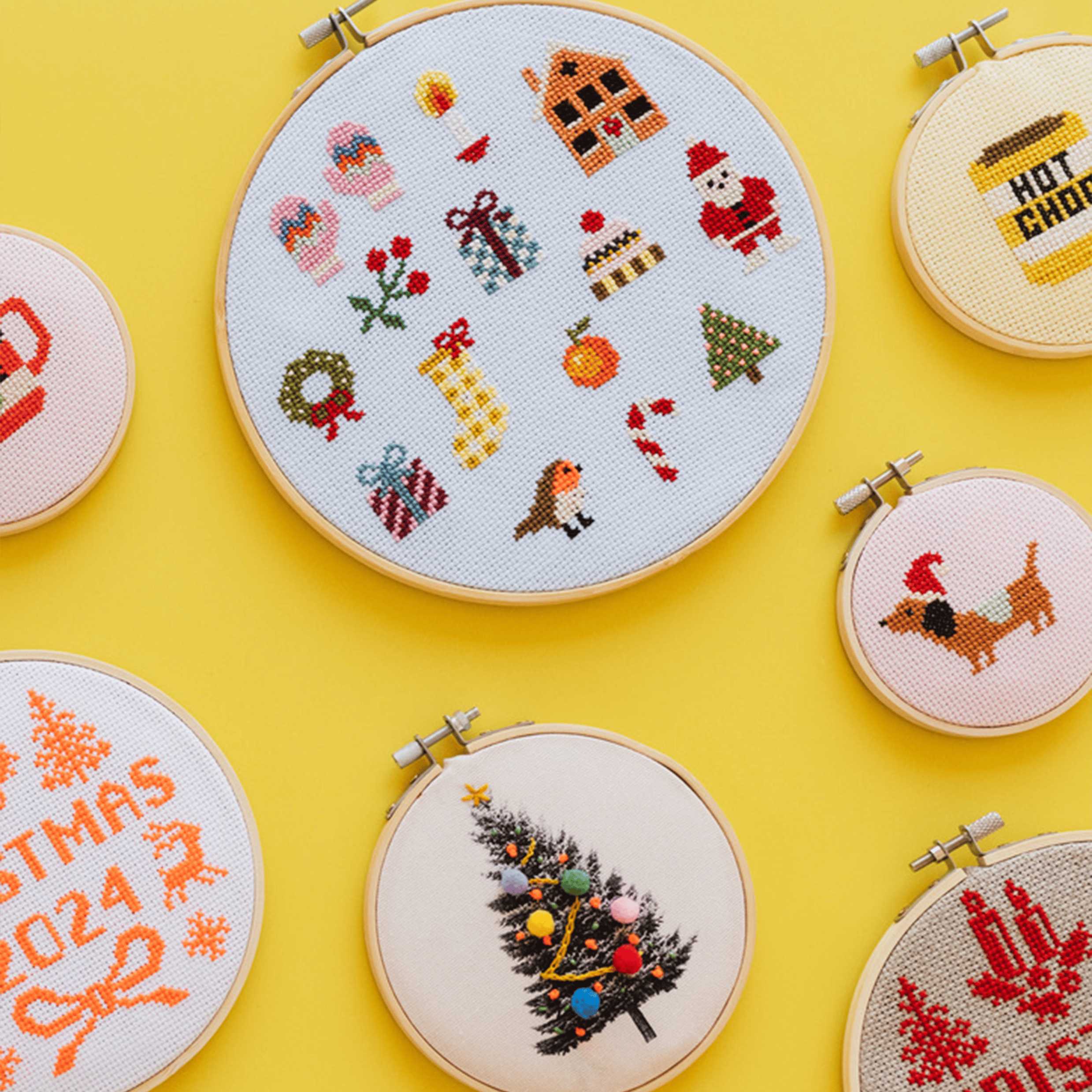 Cotton Clara Colourful Christmas Cross Stitch PDF Pattern