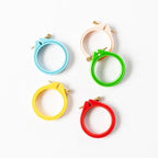 Cotton Clara Colourful Mini Embroidery Hoops 5cm