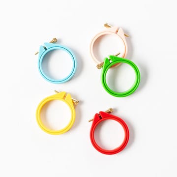 Cotton Clara Colourful Mini Embroidery Hoops 5cm