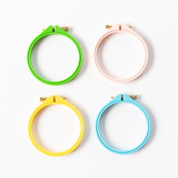 Cotton Clara Colourful Mini Embroidery Hoops 7.5cm